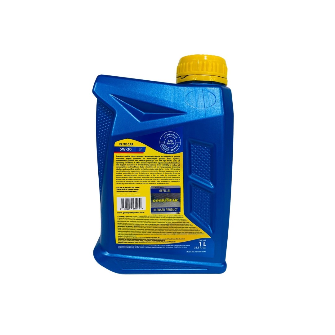 MOTORES GASOLINA ACEITE FULL SINTETICO SAE 5W20 SP 1LT